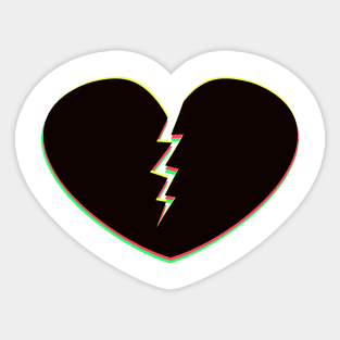 Black love heart Sticker